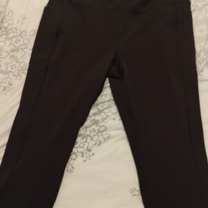 Women's Cropped Reebok Athletic Black Pants